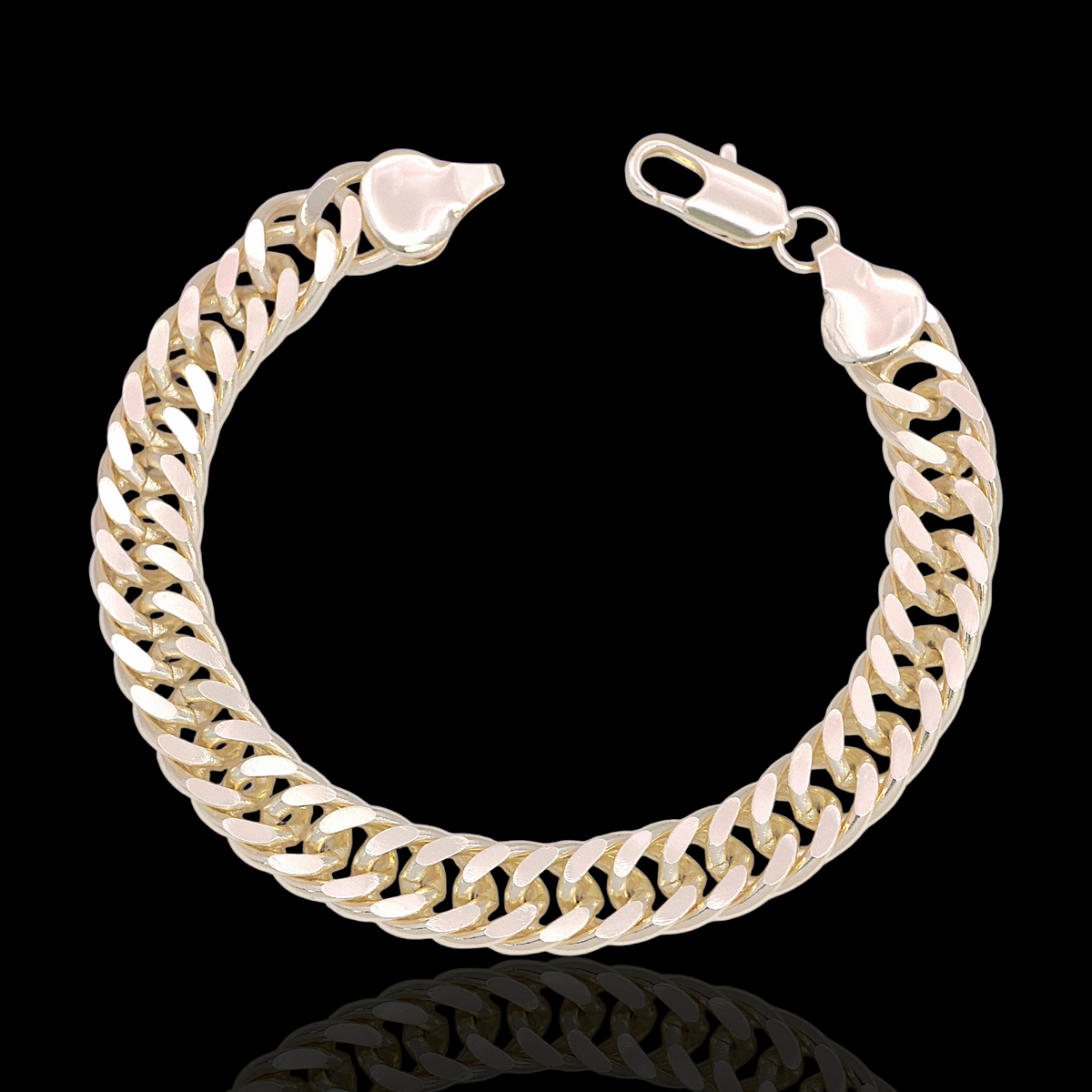 Oro Laminado 10mm Milano Cuban Chain Bracelet (PACK OF 6)