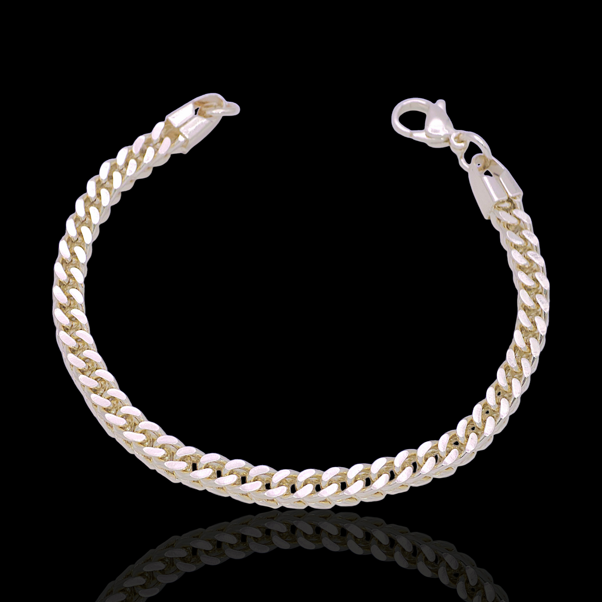 Oro Laminado 4mm Austrian Franco Chain Bracelet (PACK OF 6)