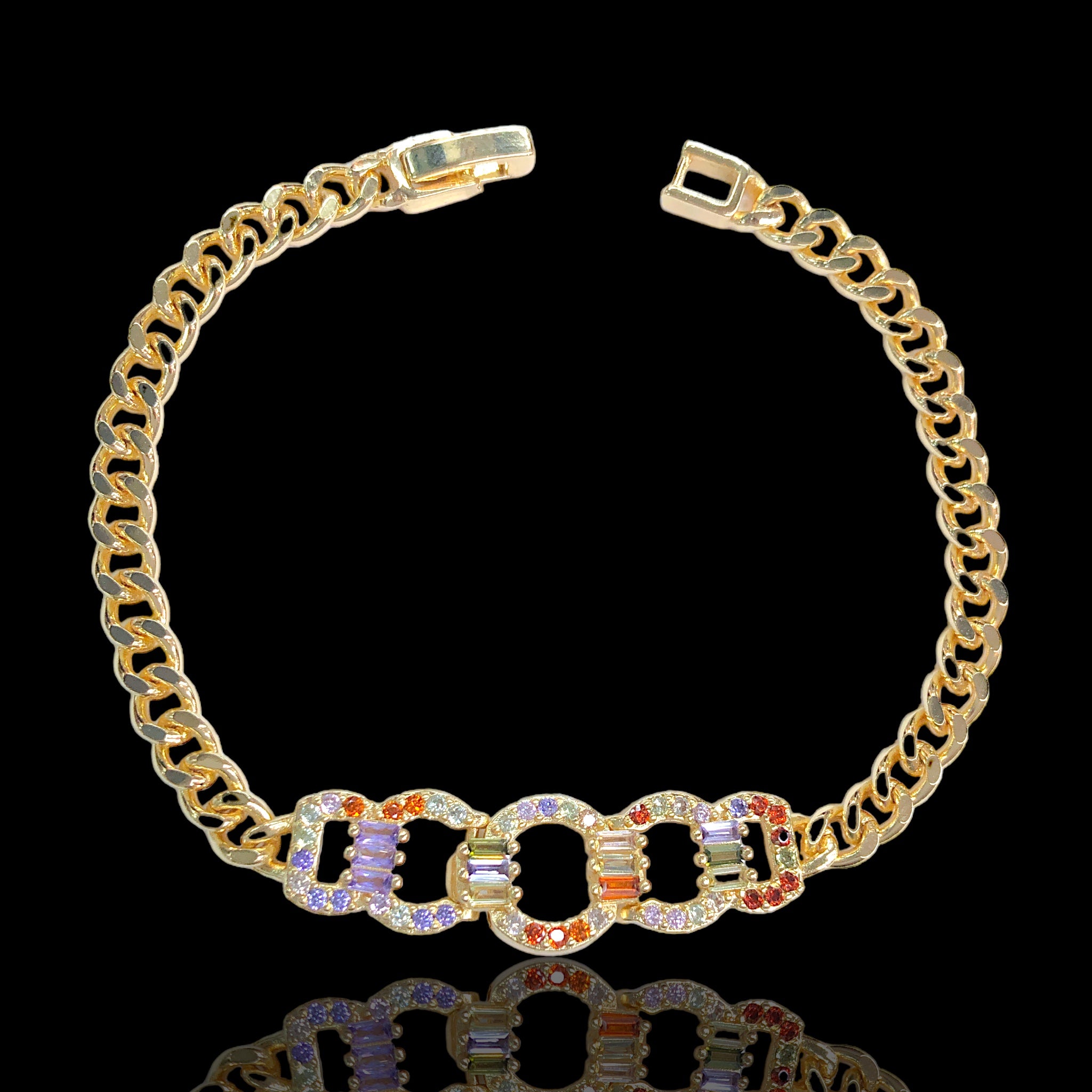 Oro Laminado Gold-Filled Circle of Life Bracelet