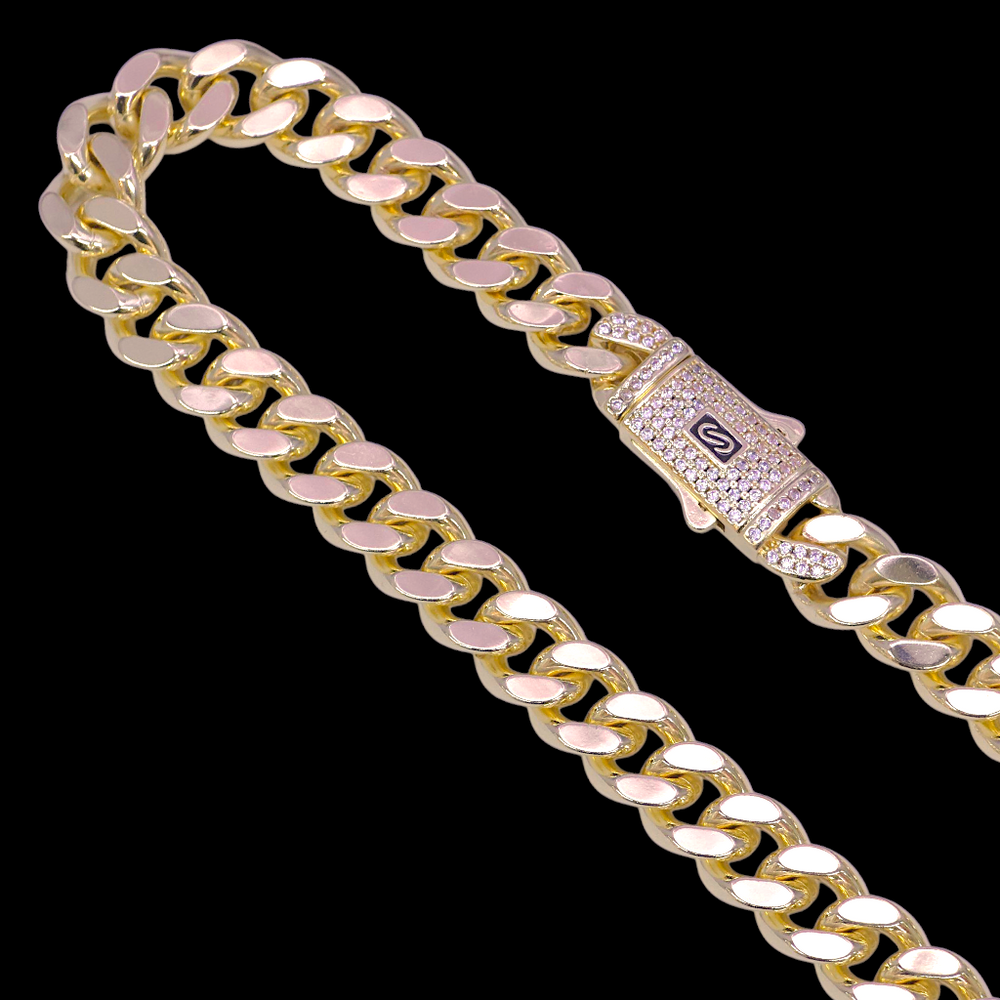Oro Laminado Gold Filled 10mm Miami Cuban Chain w/ Lux Clasp | KUANIA