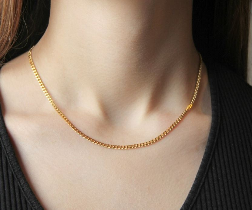 Oro Laminado Gold Filled 2.5mm Petite Cuban Chain (Pack of 12)