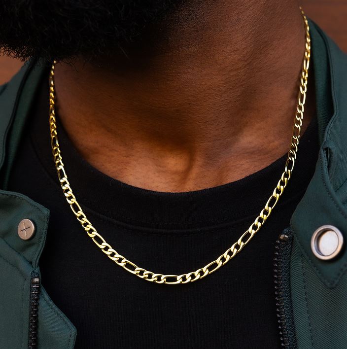Oro Laminado Gold Filled 3.7mm Figaro Chain (Pack of 6)