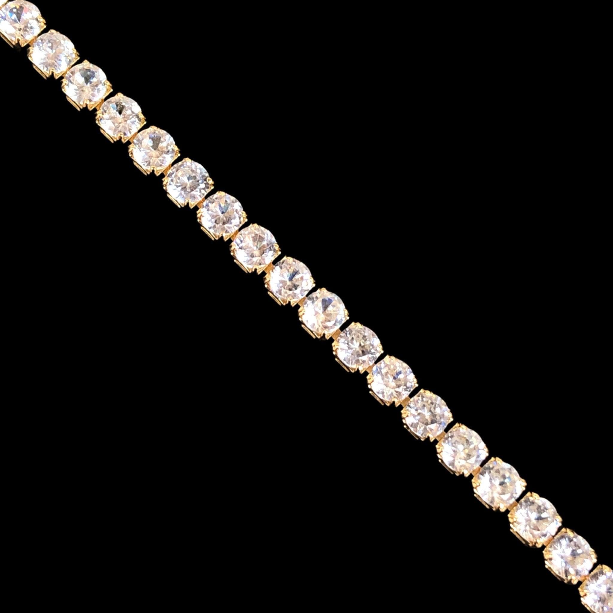 Oro Laminado Gold Filled 4mm CZ Tennis Necklace