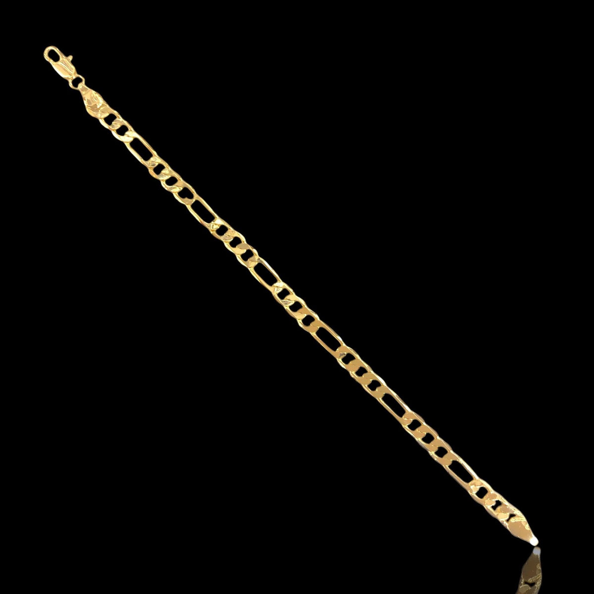 Oro Laminado Gold Filled 5.5mm Figaro Bracelet (PACK OF 6)