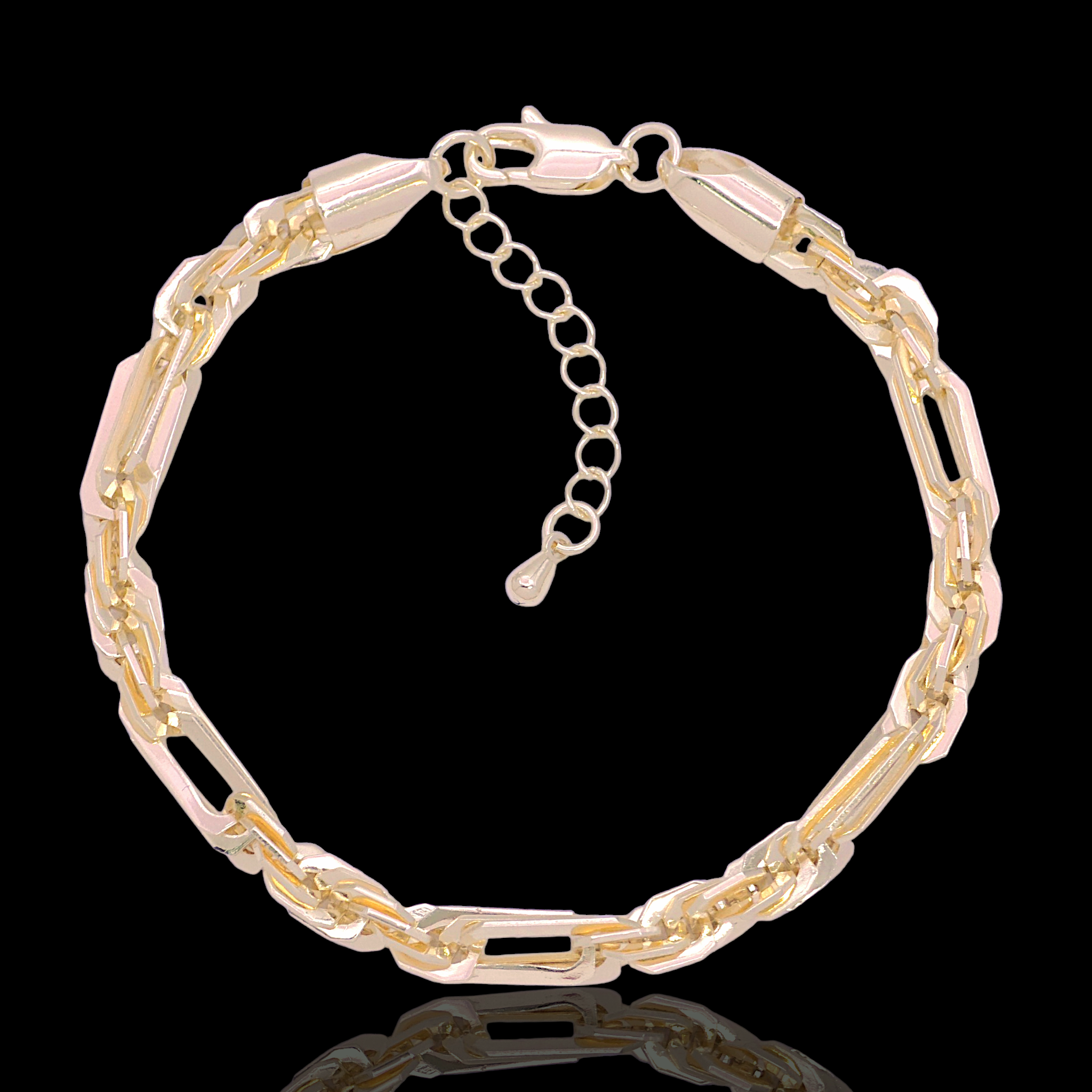Oro Laminado Gold Filled 5mm Milano Rope Chain Bracelet (Pack of 6)