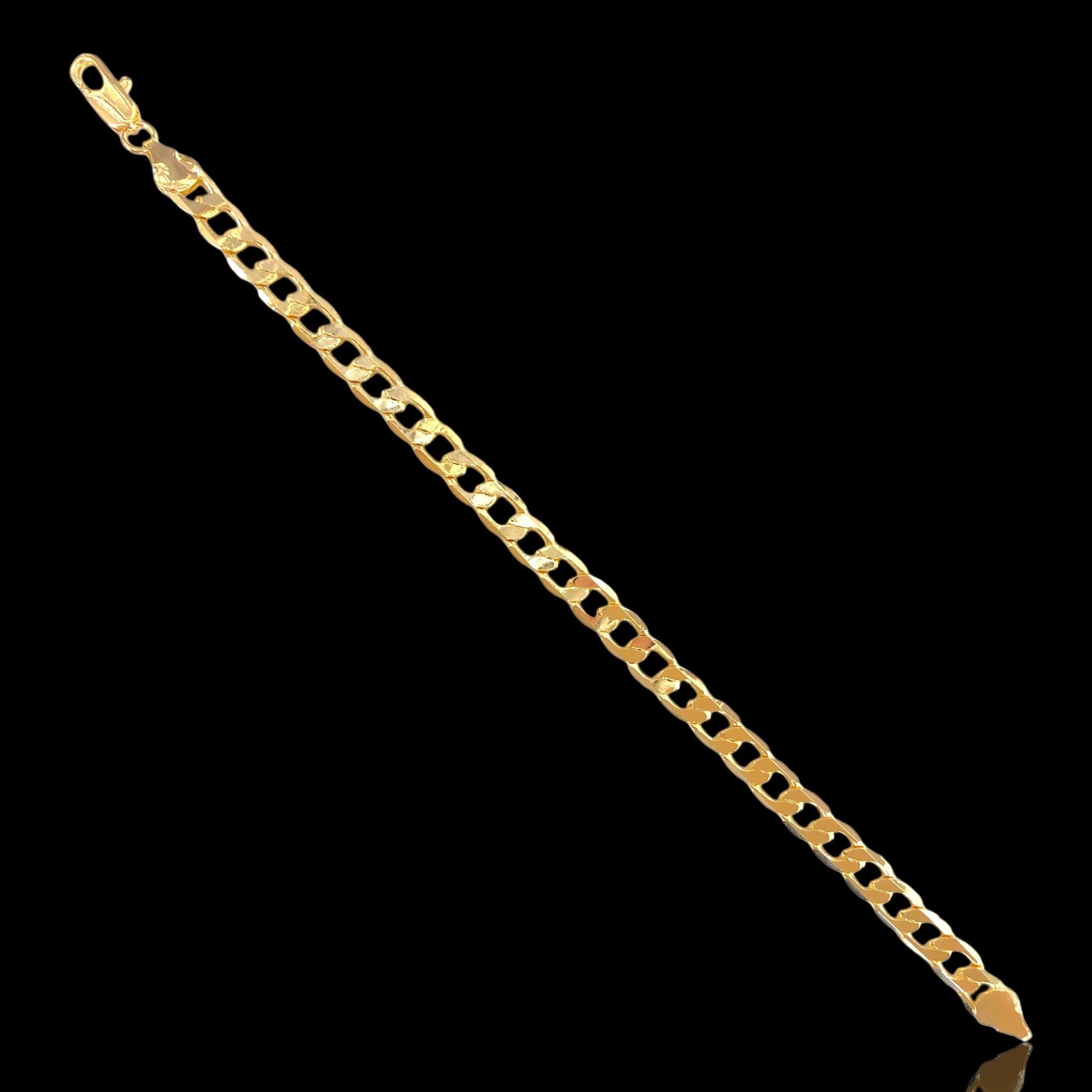 Oro Laminado Gold Filled 7mm Cuban Bracelet (Pack of 6)