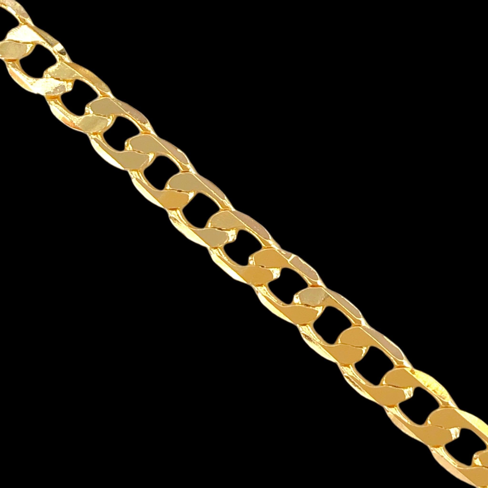 Oro Laminado Gold Filled 7mm Cuban Bracelet (Pack of 6)