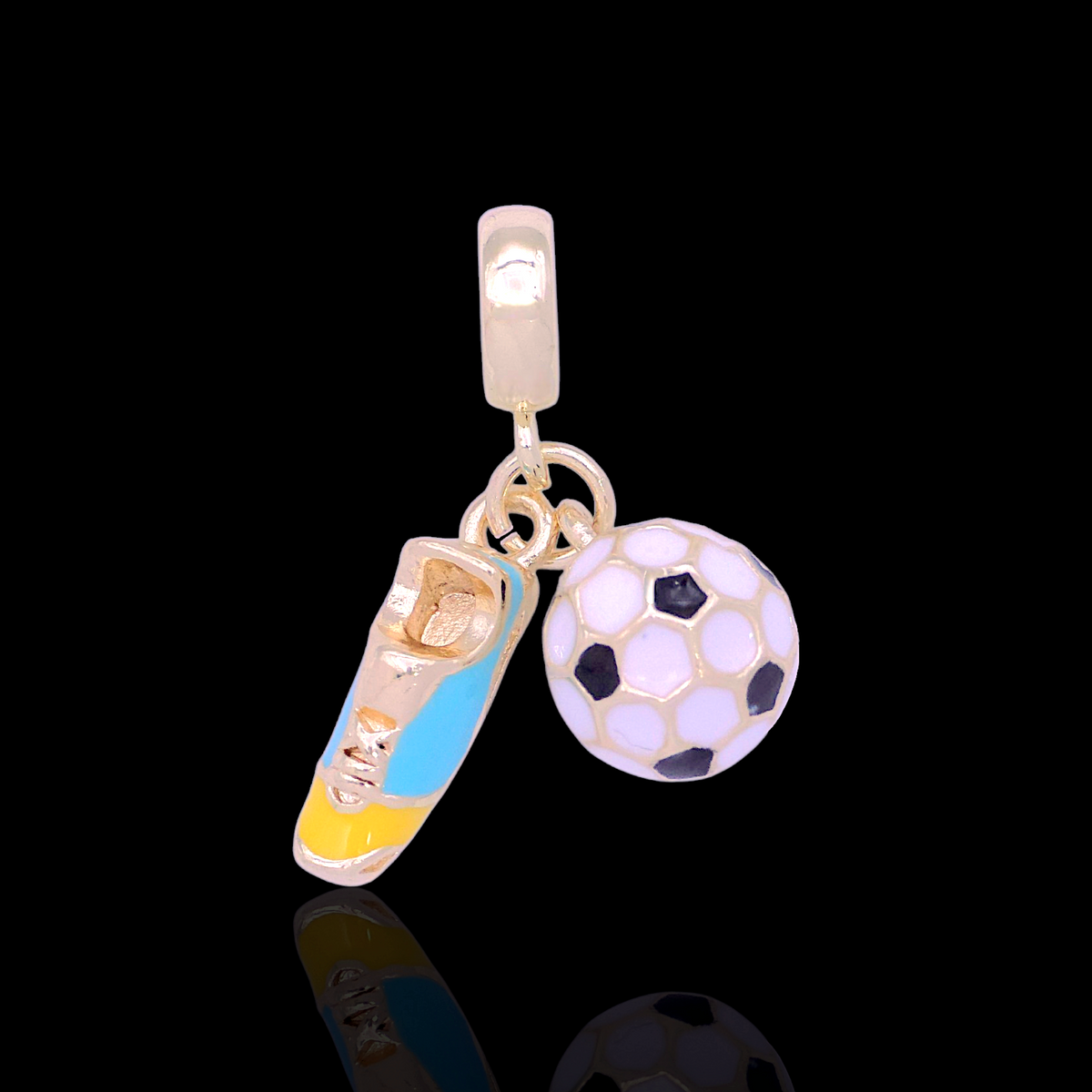 Oro Laminado Gold Filled Argentina Soccer Charm Pendant