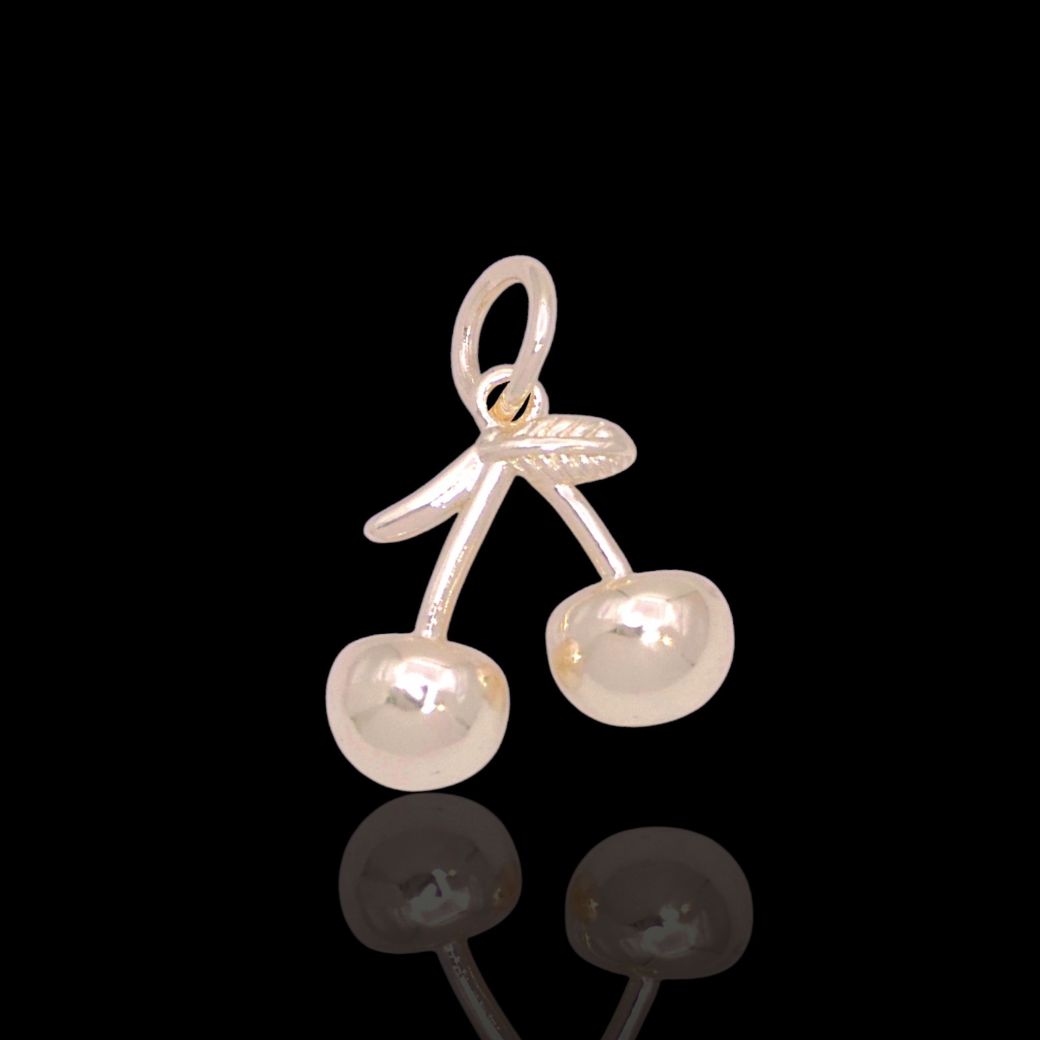 Oro Laminado Gold Filled DIY Gilded Cherry Charm Pendant