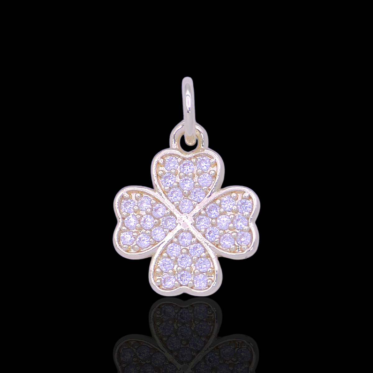 Oro Laminado Gold Filled DIY Lucky Clover Charm Pendant