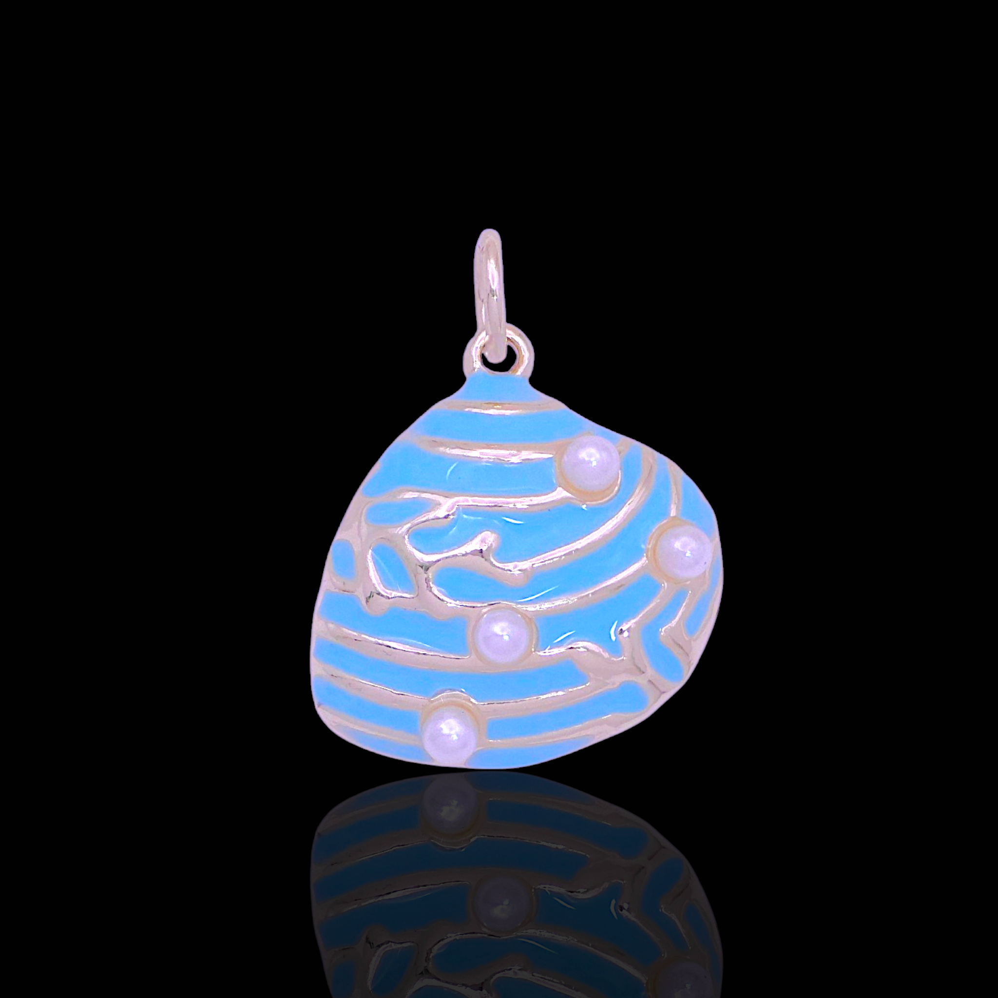 Oro Laminado Gold Filled DIY  Ocean Seashell Charm Pendant