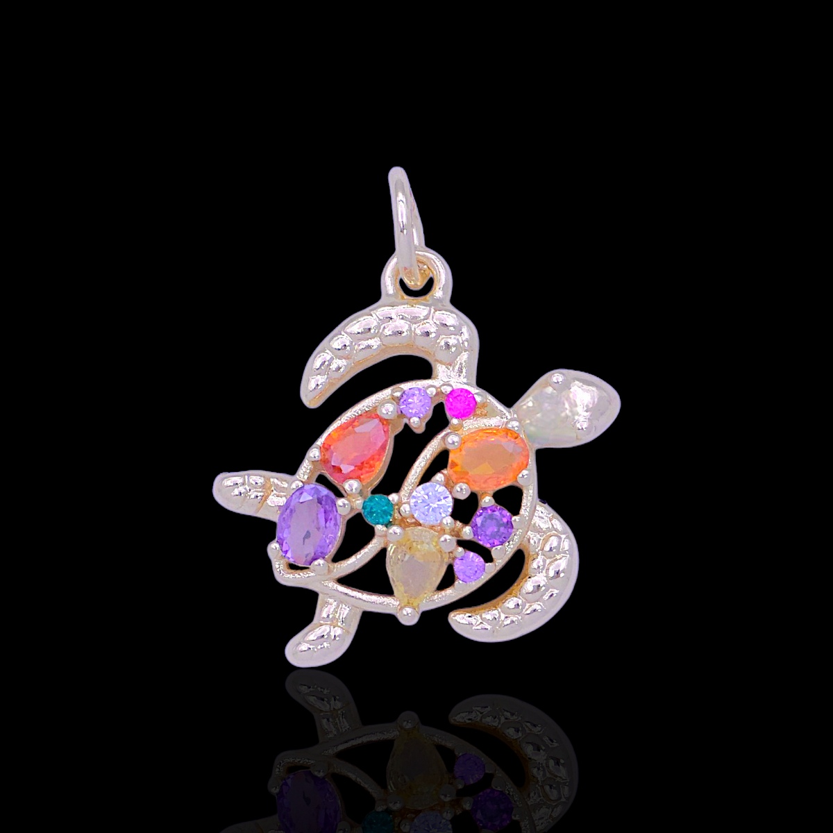 Oro Laminado Gold Filled DIY Spirit Sea Turtle Charm Pendant