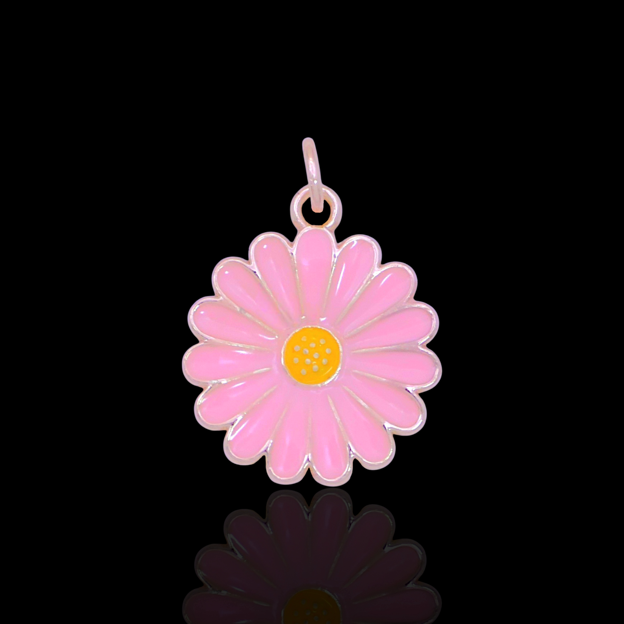 Oro Laminado Gold Filled DIY Wild Daisy Flower Charm Pendant