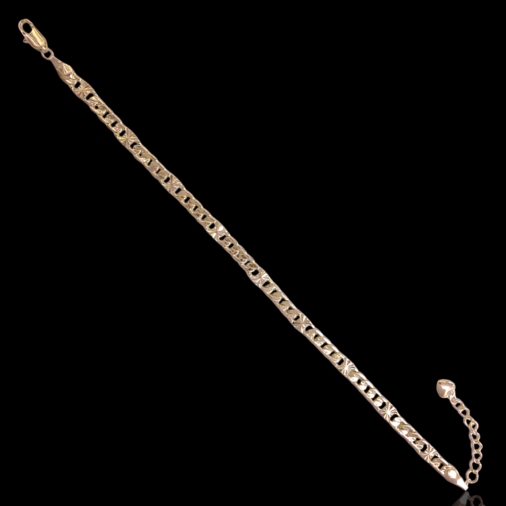 Oro Laminado Gold Filled Diamond Cut Valentino Bracelet