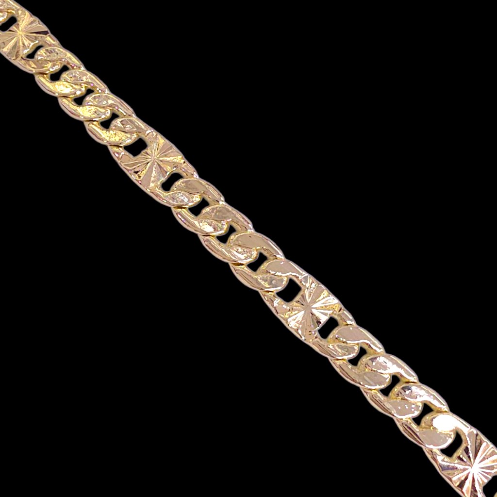 Oro Laminado Gold Filled Diamond Cut Valentino Bracelet