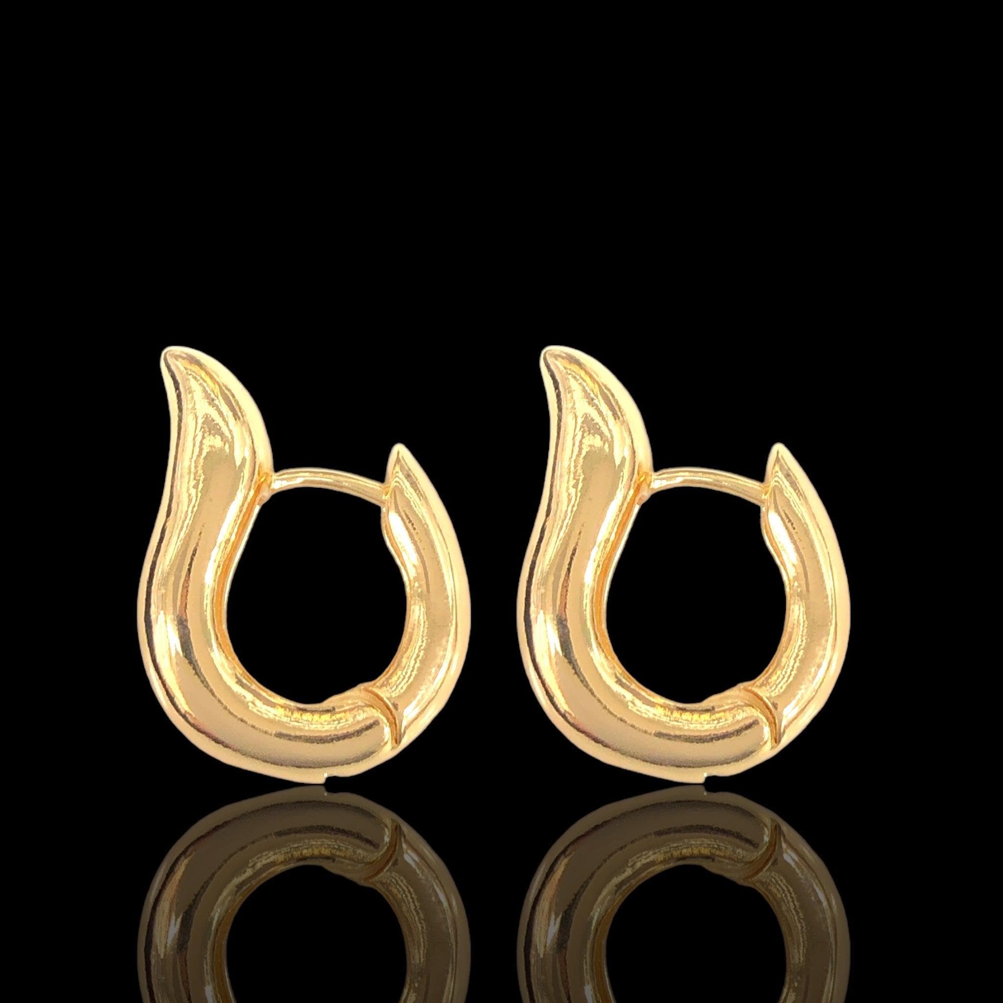 Oro Laminado Gold Filled Eternal Flame Earrings