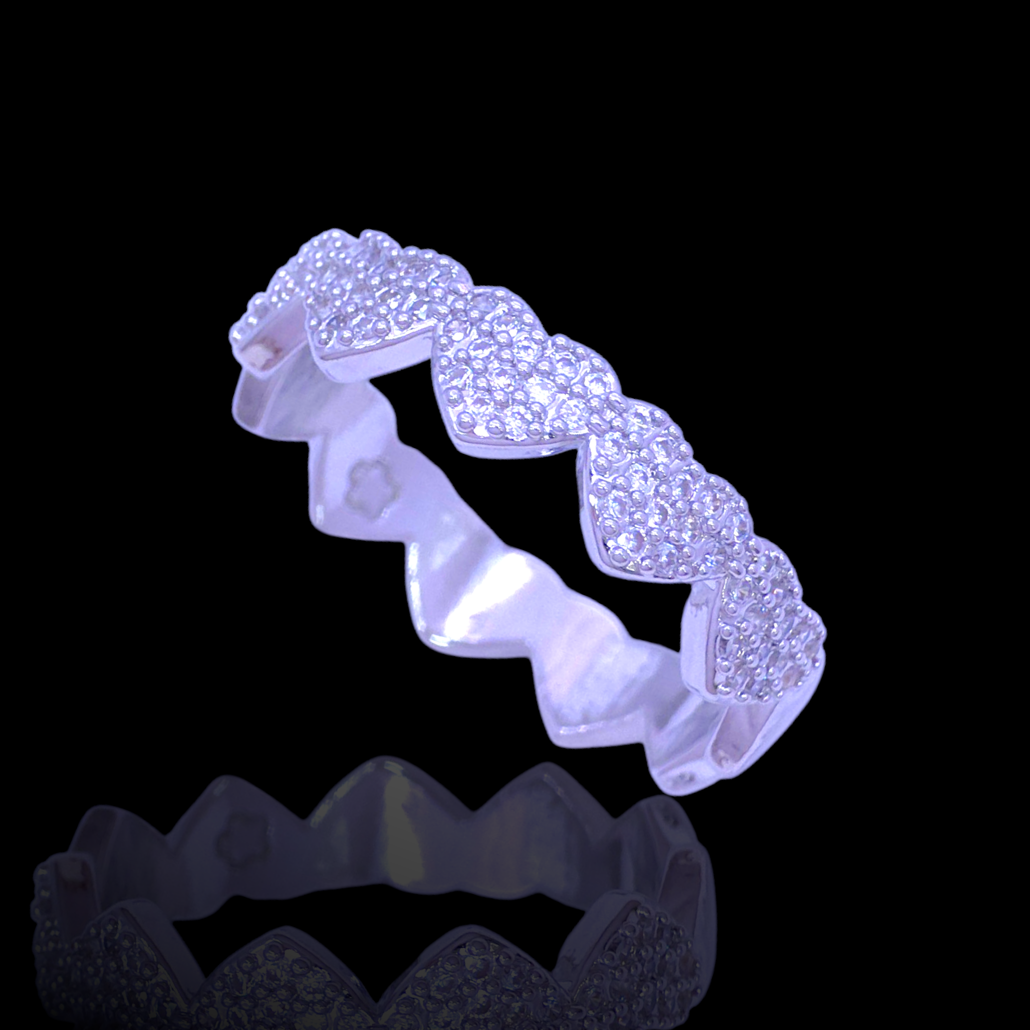 Oro Laminado Gold Filled Eternal Forever Heart Ring