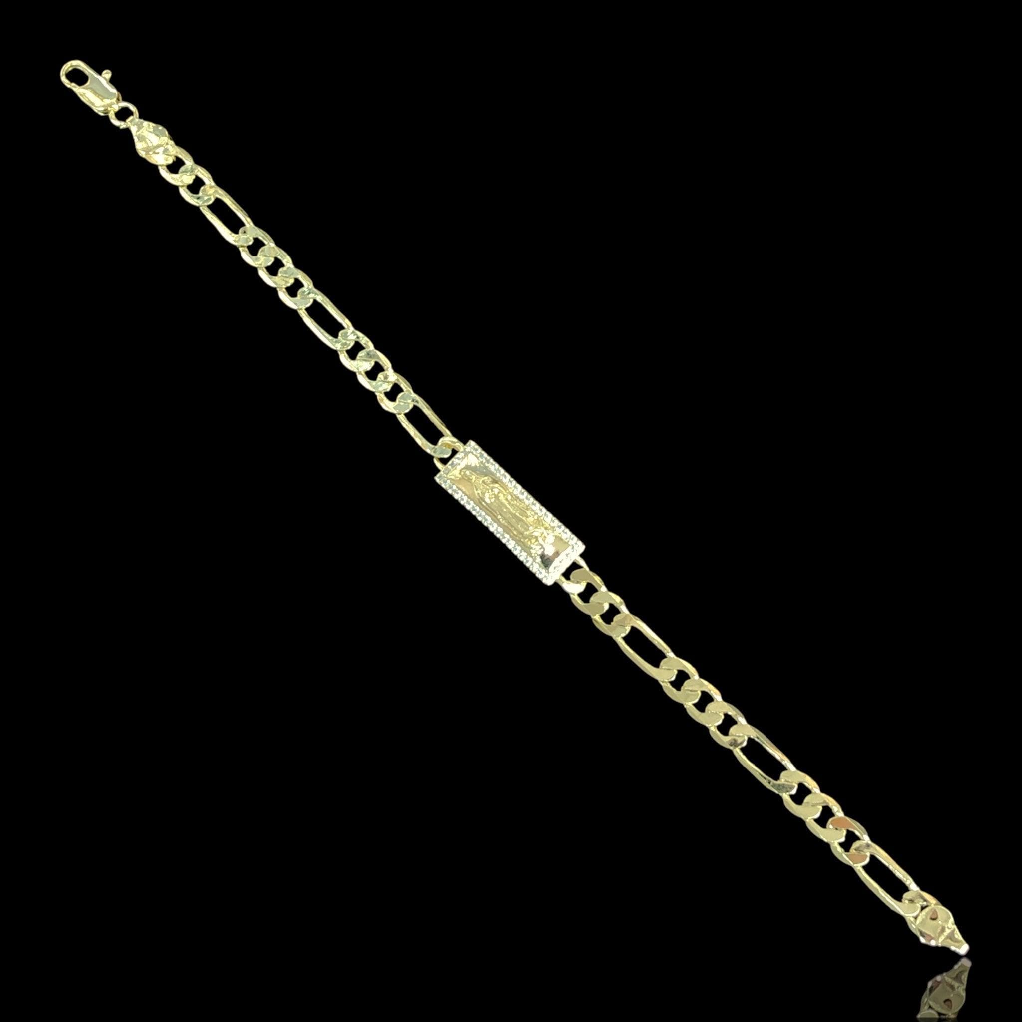 Oro Laminado Gold Filled Fancy Holy Saints Bracelet