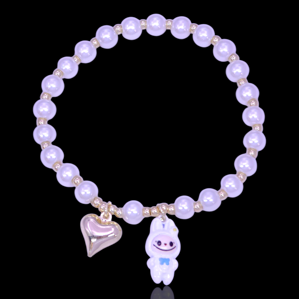 Oro Laminado Gold Filled Fufu Monster Love Bracelet