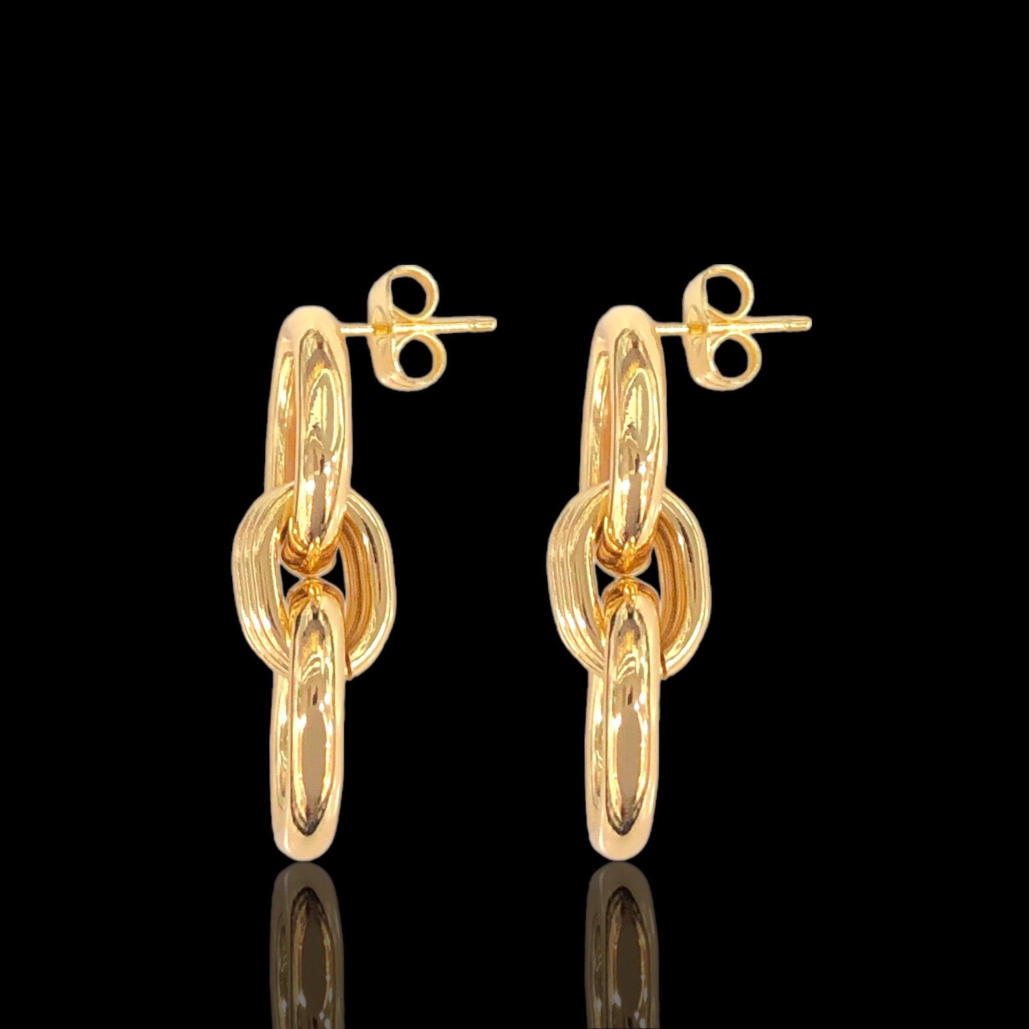 Oro Laminado Gold Filled Gilded Knot Earrings