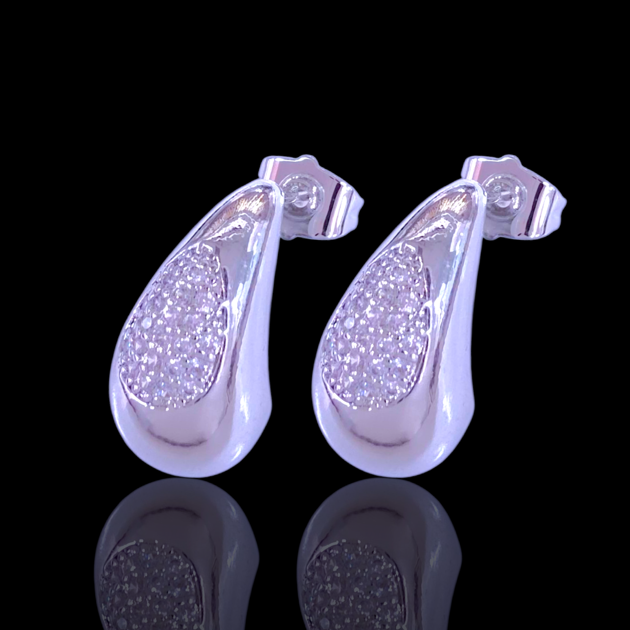Oro Laminado Gold Filled Glamour Teardrop Earrings