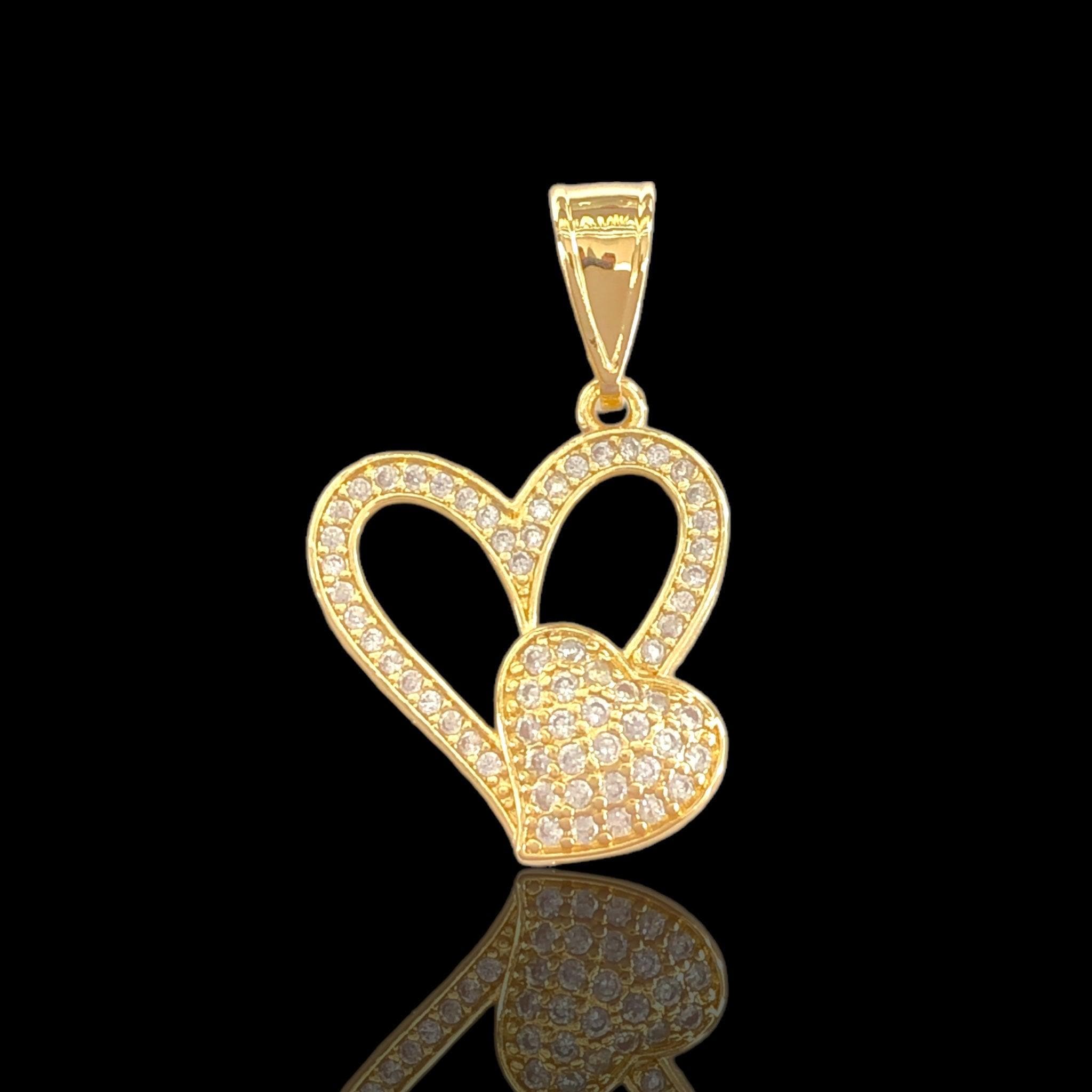 Oro Laminado Gold Filled Infinity Heart Love Pendant