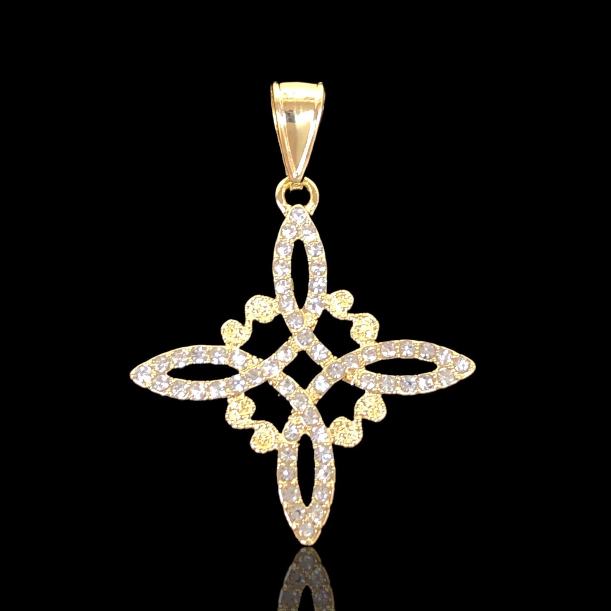 Oro Laminado Gold Filled Medieval Witches Knot Pendant