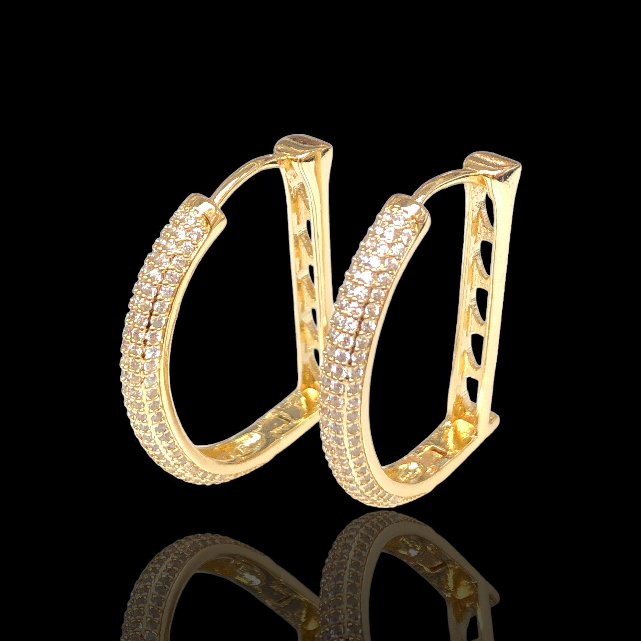 Oro Laminado Gold Filled Naples Hoop Earrings