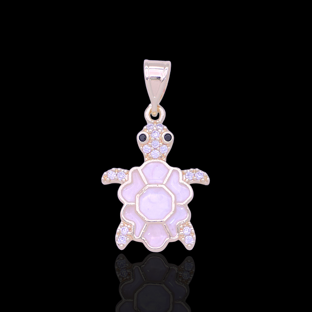 Oro Laminado Gold Filled Oceanic Sea Turtle Pendant