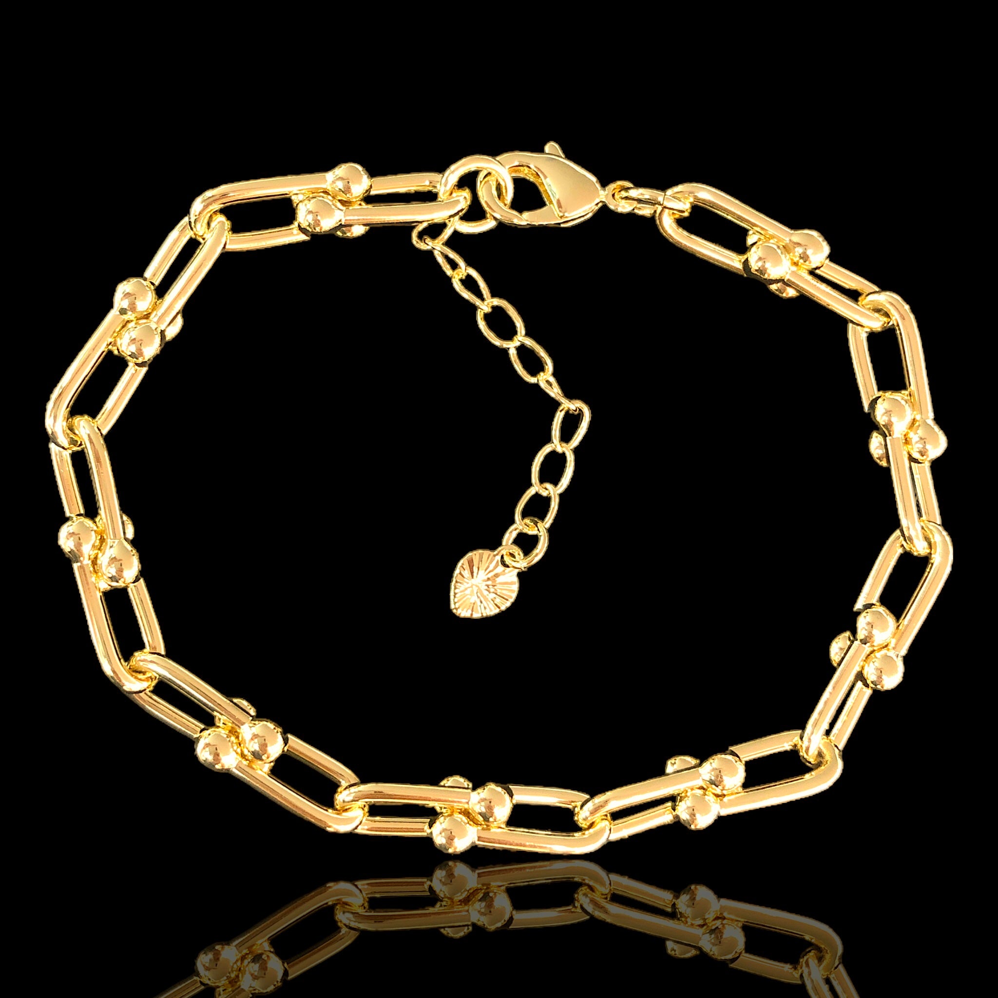 18k Gold Filled U-Link Bracelet