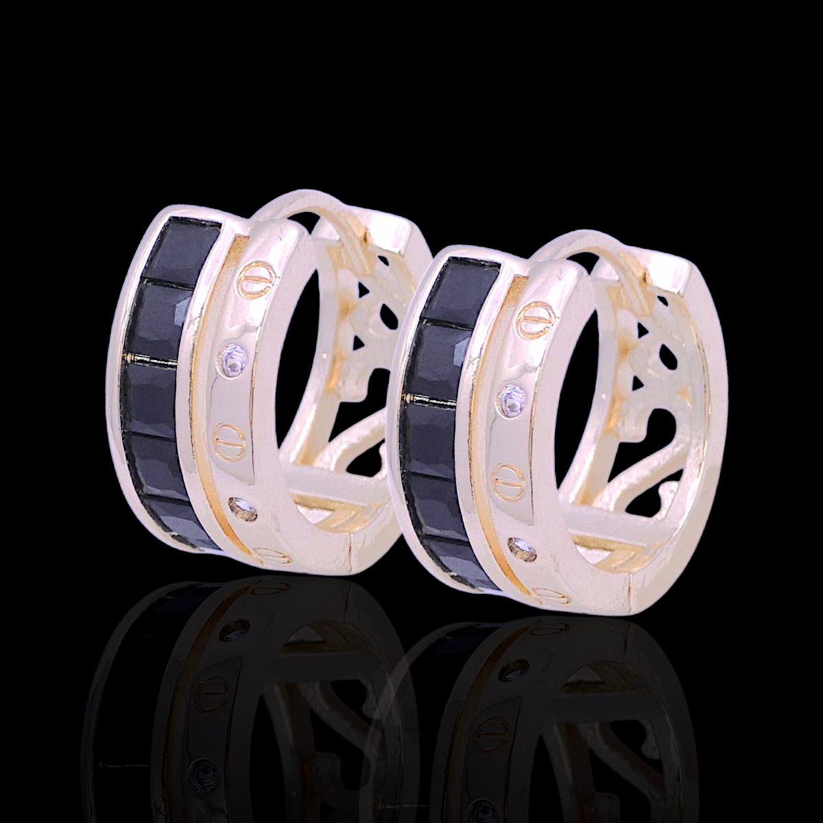 Oro Laminado Gold Filled Pure Princess Zirconia Earrings