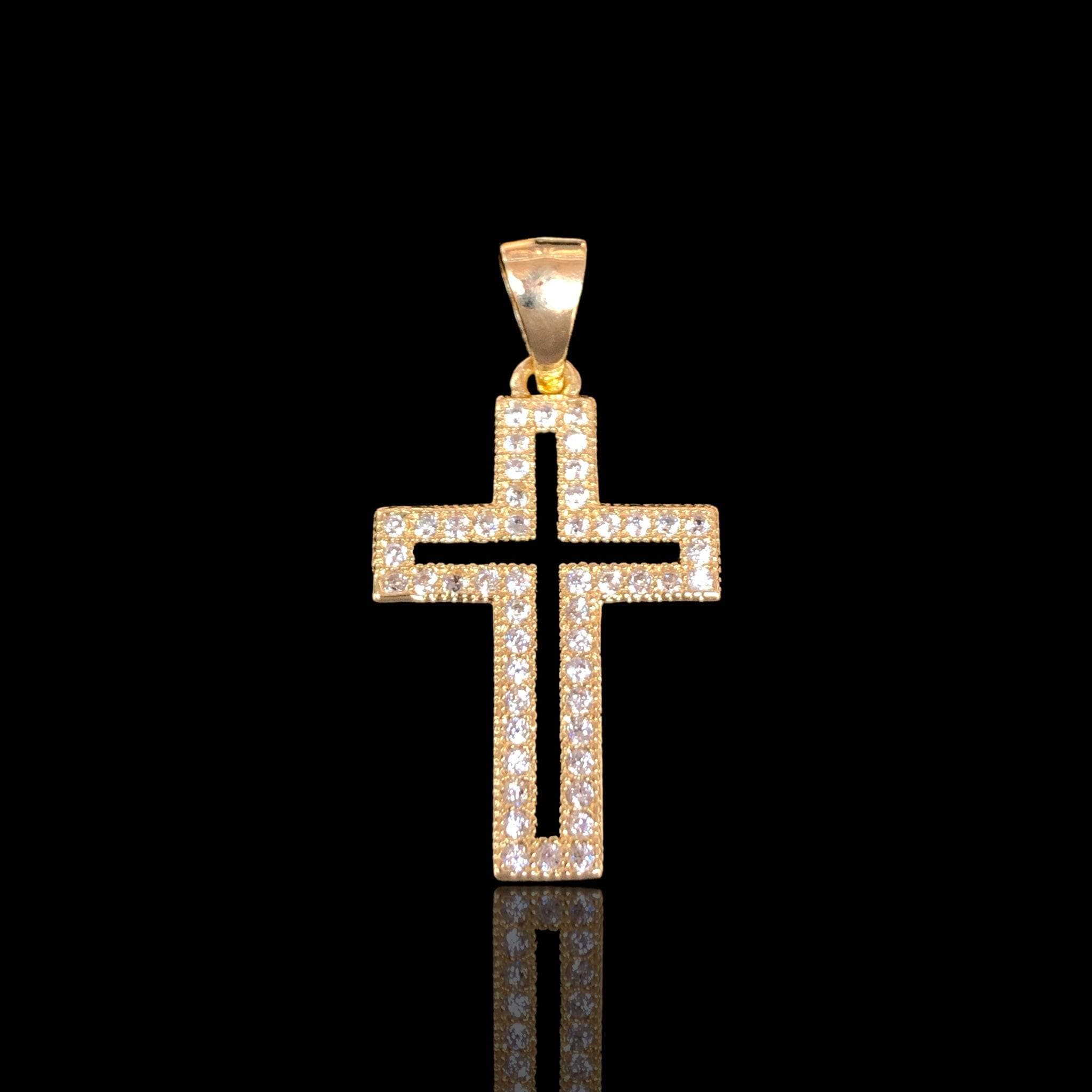 Oro Laminado Gold Filled Radiant Reverie Cross Pendant

