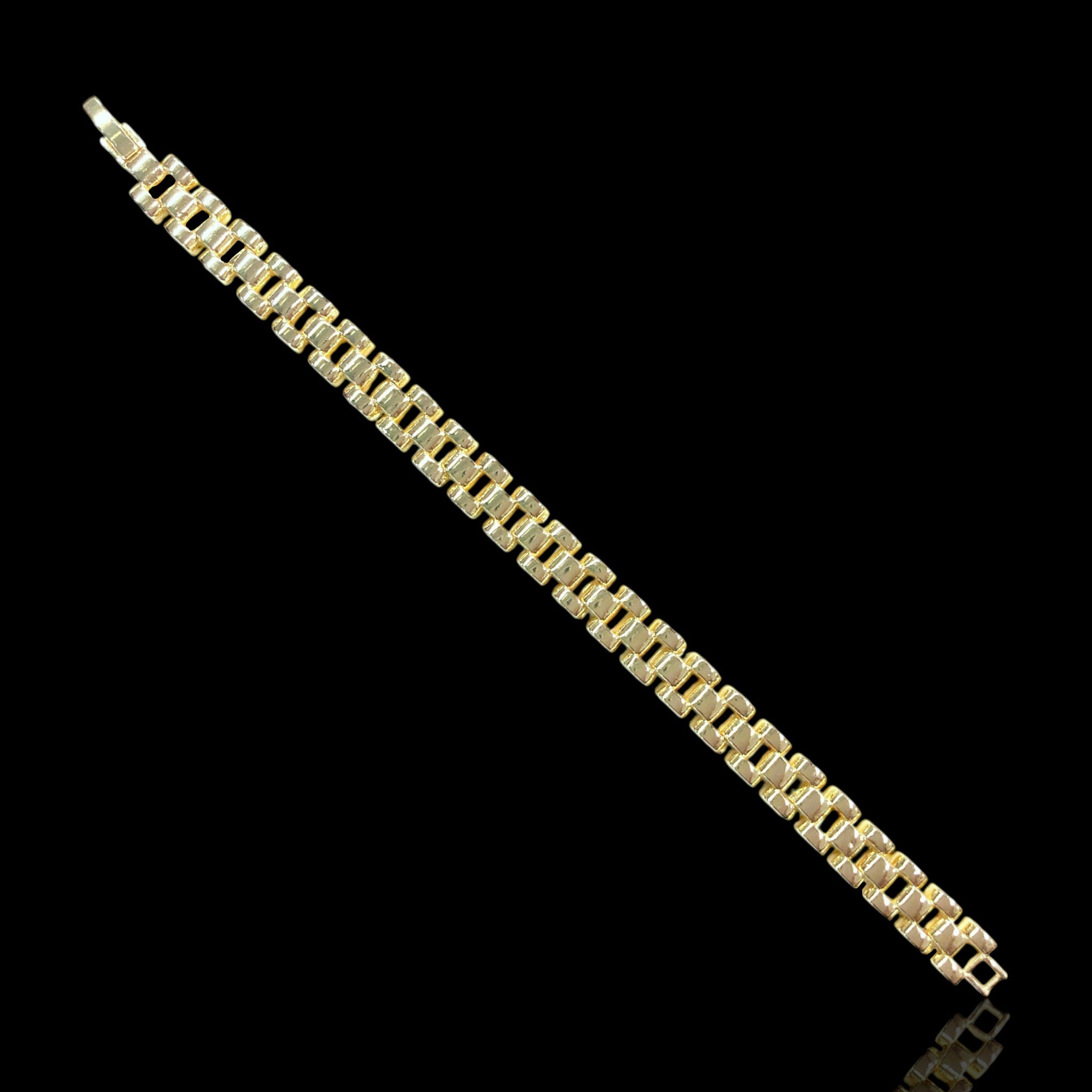 Oro Laminado Gold Filled Rolx Chain Bracelet