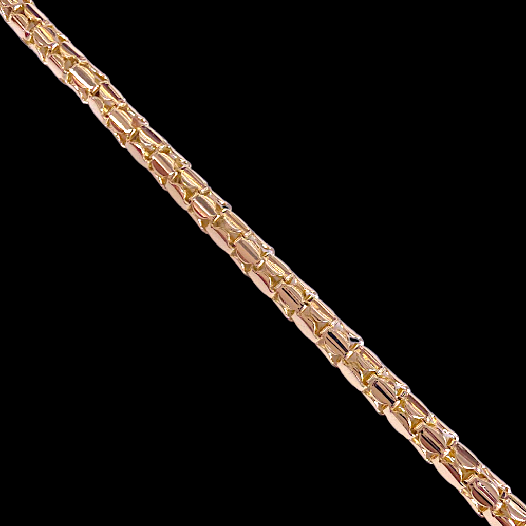 Oro Laminado Gold Filled Round Galaxia Chain Bracelet (PACK OF 6)