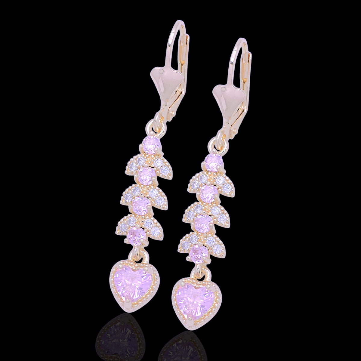Oro Laminado Gold Filled Tallinn Oceanic Heart Earrings