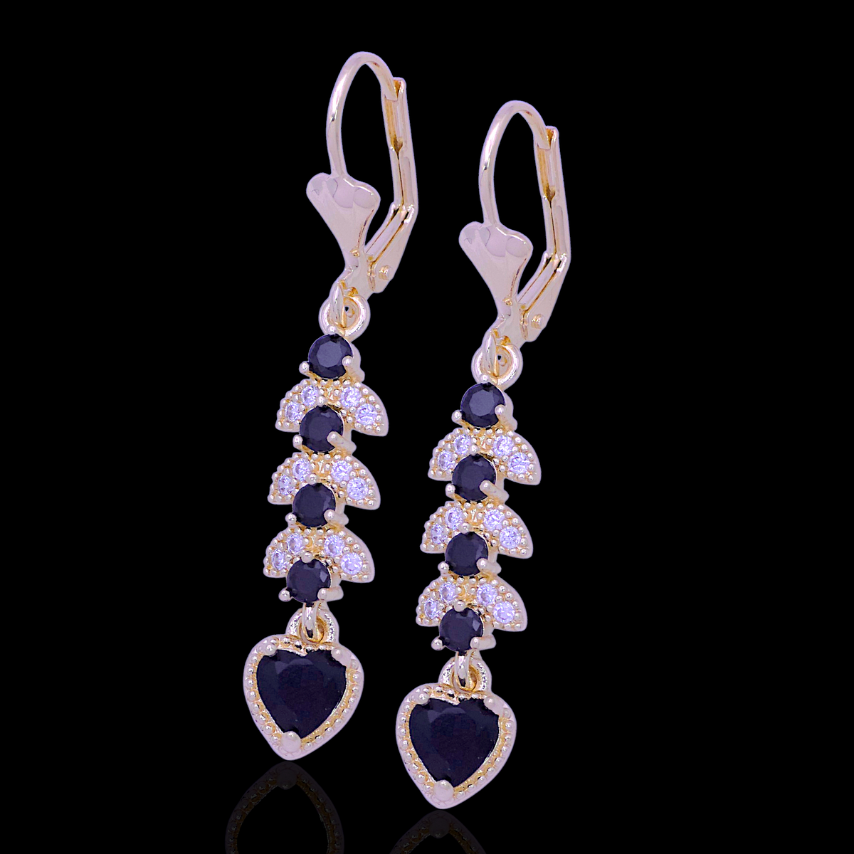 Oro Laminado Gold Filled Tallinn Oceanic Heart Earrings