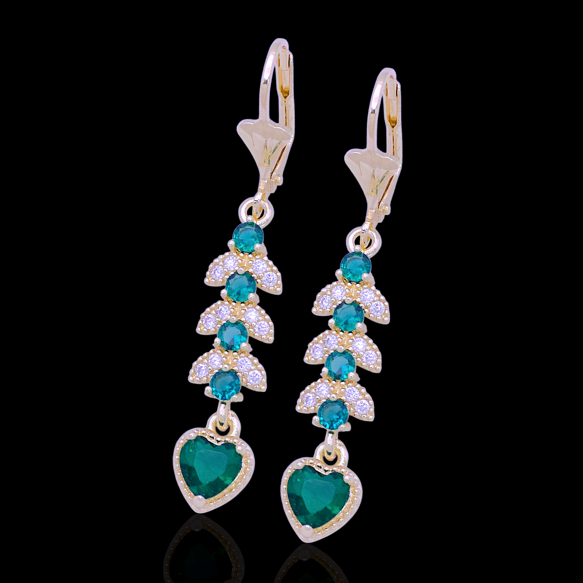 Oro Laminado Gold Filled Tallinn Oceanic Heart Earrings