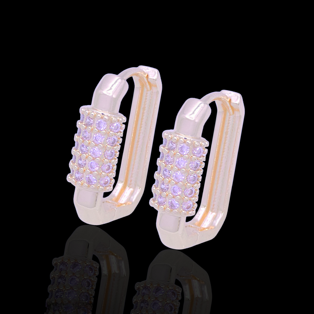 Oro Laminado Gold Filled Tallinn Oceanic Zirconia Earrings