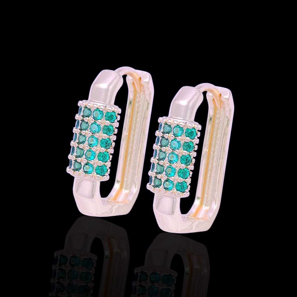 Oro Laminado Gold Filled Tallinn Oceanic Zirconia Earrings