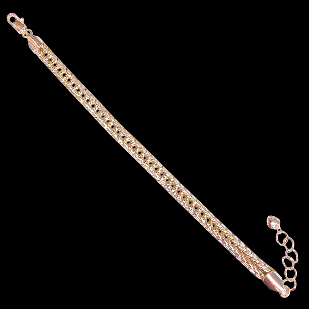 Oro Laminado Gold Filled Tunisia Woven Regal Bracelet