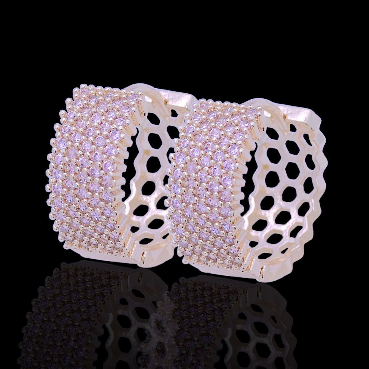 Oro Laminado Gold Filled Vienna Royal Sparkle Earrings
