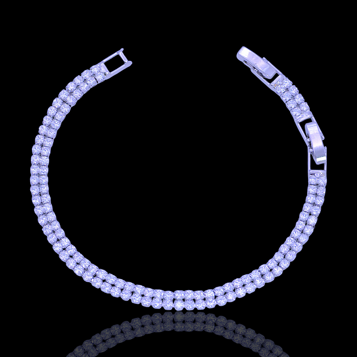 Oro Laminado Single Double Triple Layer Tennis Bracelet