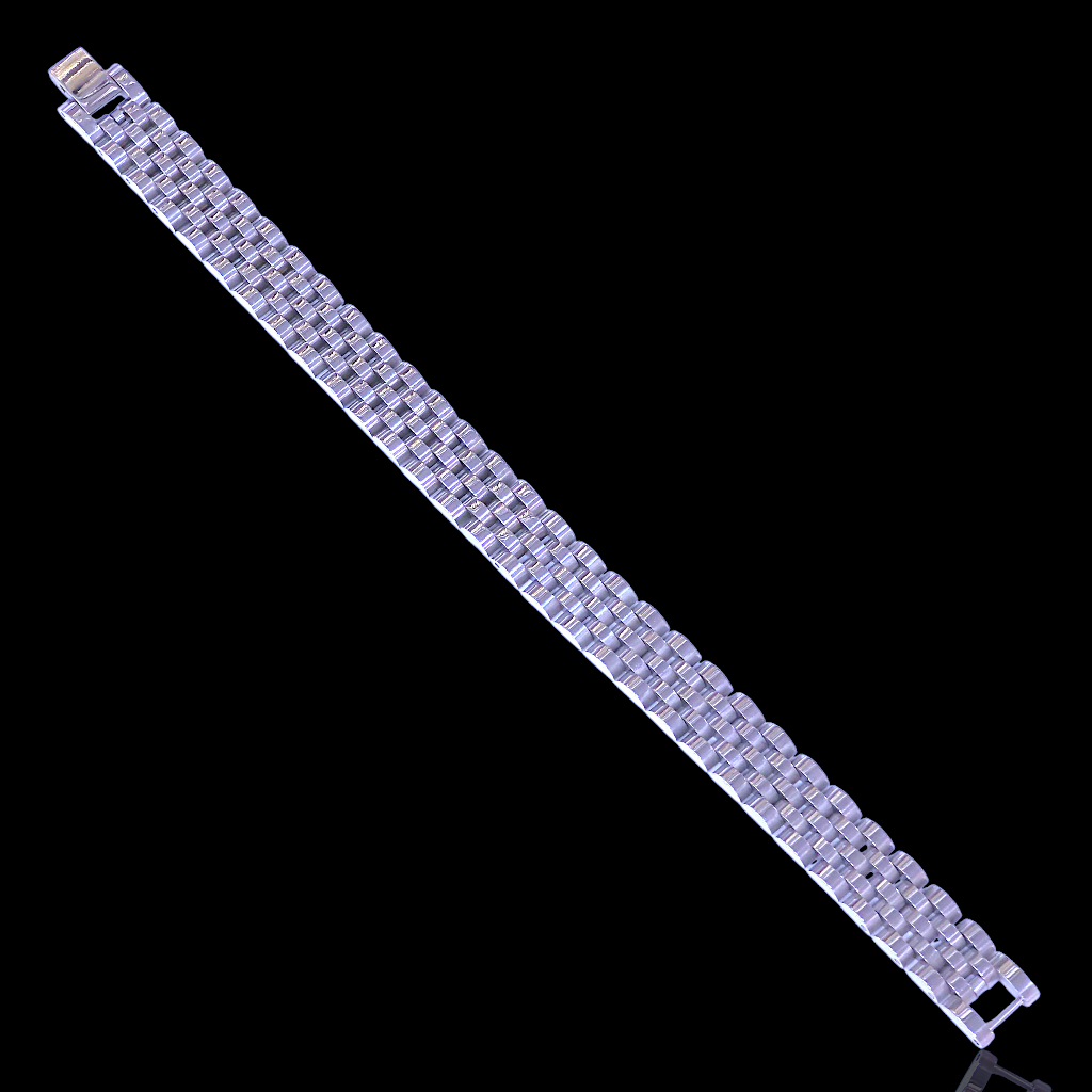 Gold Filled Stainless Steel Florentine Rolx Mens Bracelet