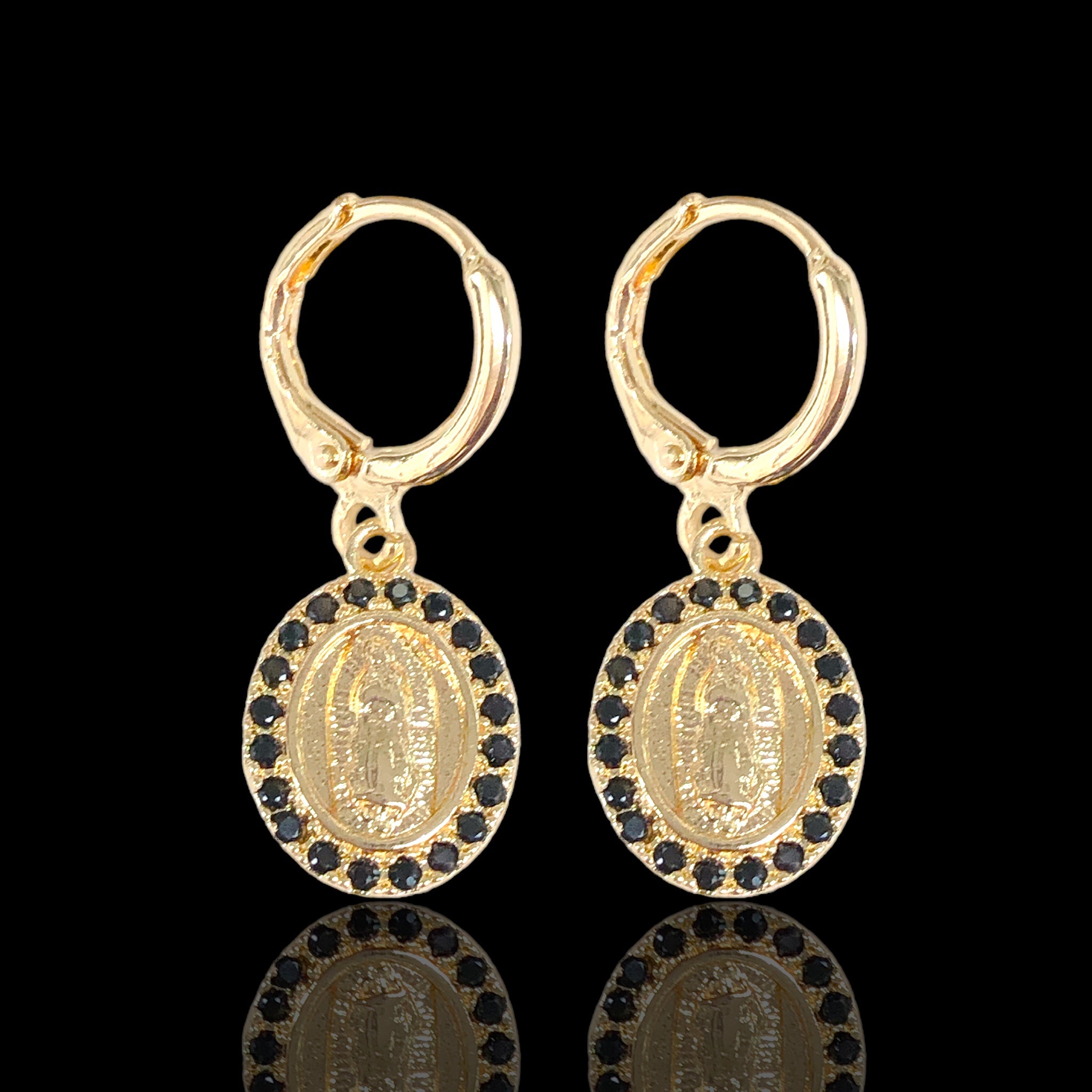 18K Gold Filled Brazilian Guadalupe Dangle Earrings- kuania oro laminado