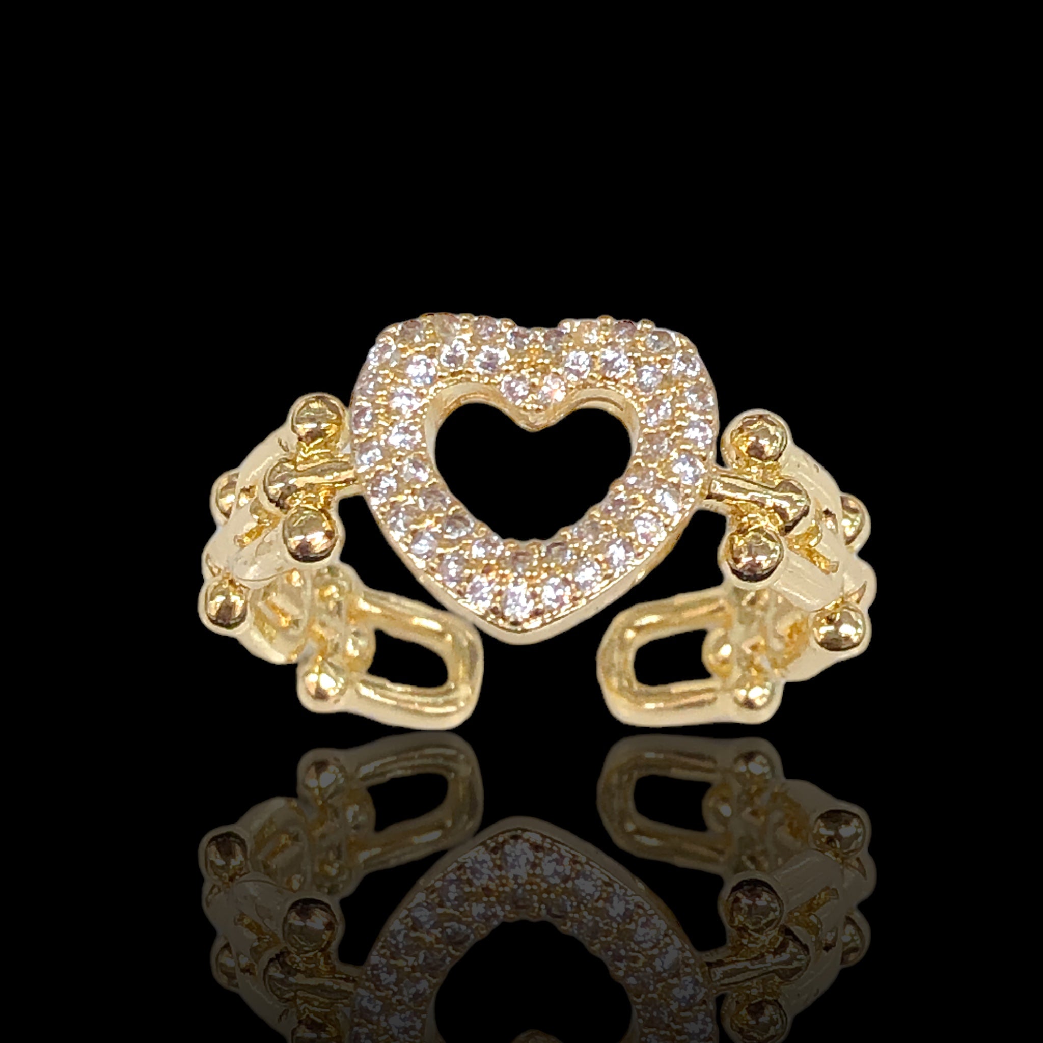 18K Gold Filled Heart of Paris Ring- Kuania oro laminado