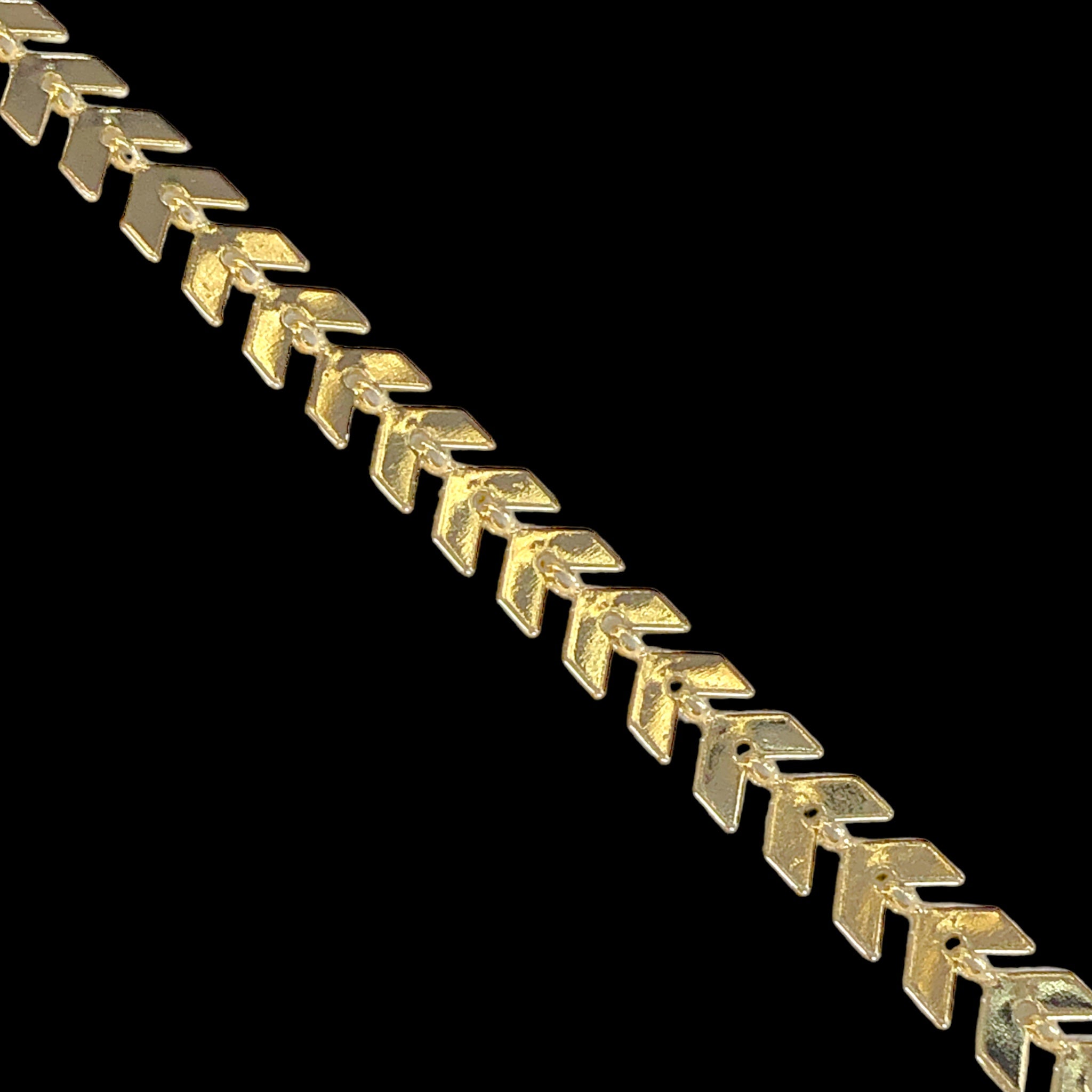 18K Gold Filled Hawaiian Fish Bone Anklet- kuania oro laminado