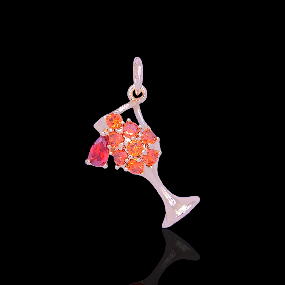 Oro Laminado Gold Filled DIY Tasty Cocktail Charm Pendant