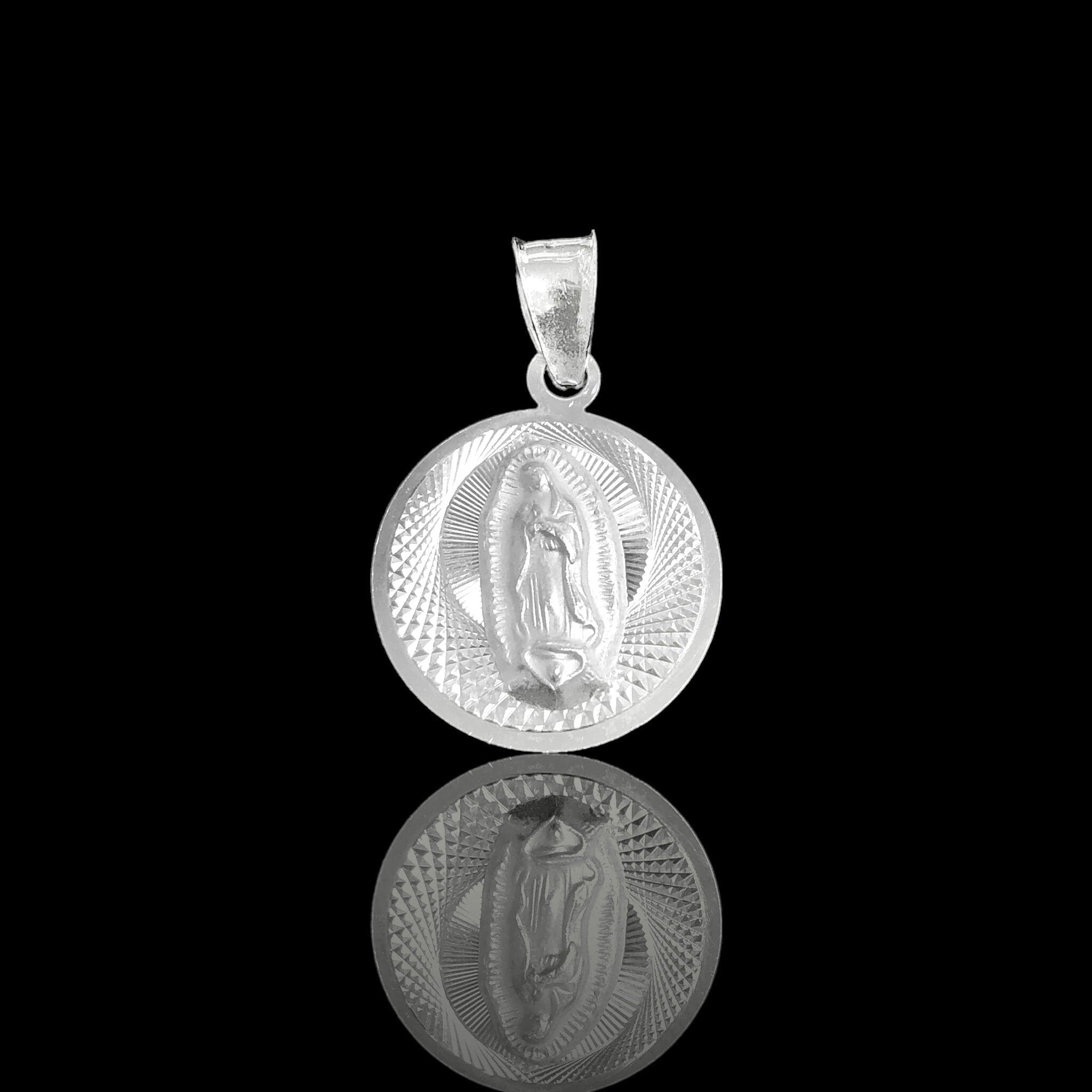 925 Sterling Silver Double-Sided Jesus & Guadalupe Pendant - Kuania 925 Sterling Silver