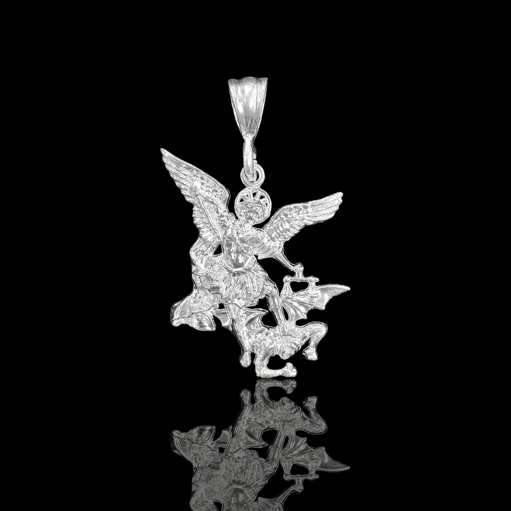 925 Sterling Silver Archangel Michael Pendant - Kuania 925 Sterling Silver