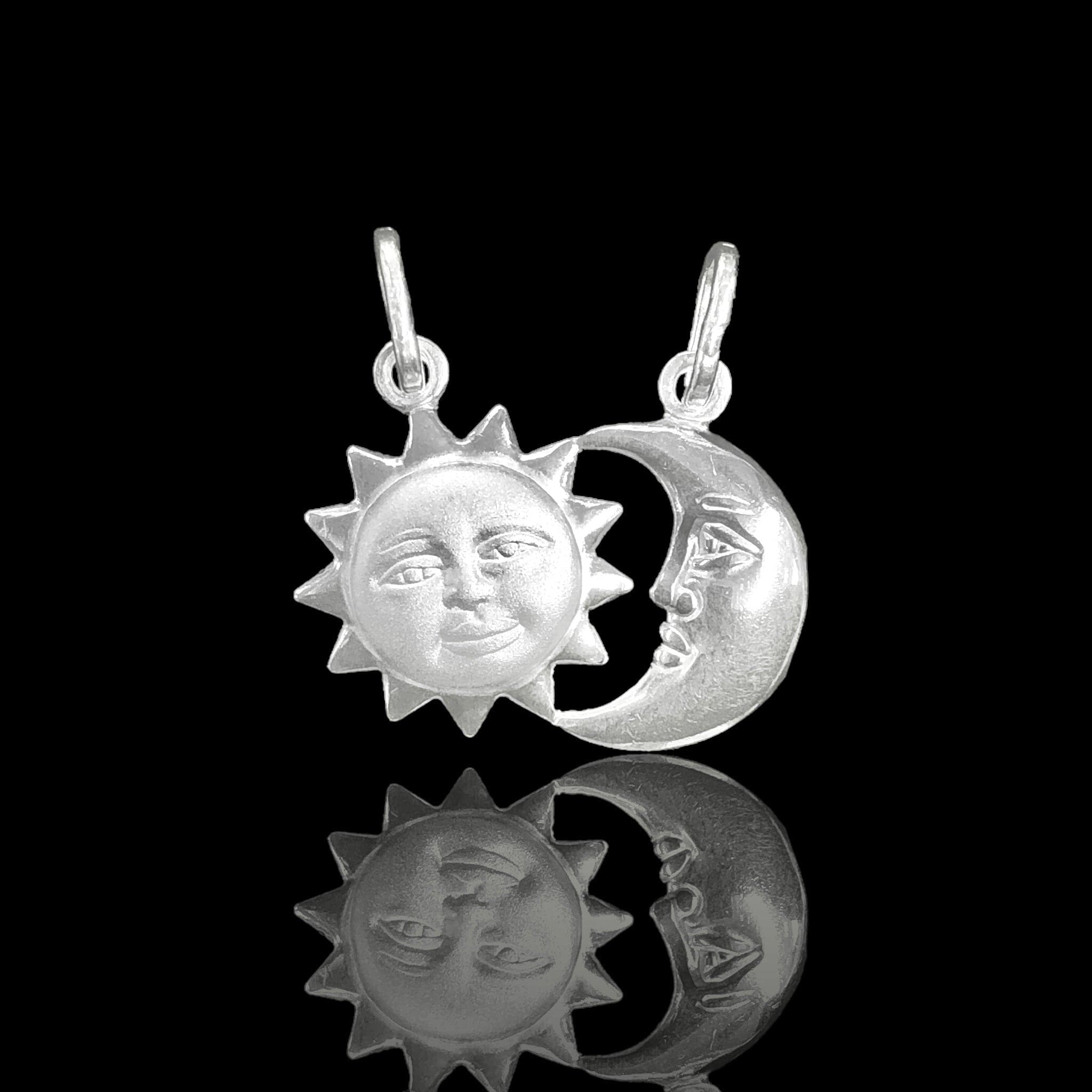925 Sterling Silver Sun and Moon Pendant - Kuania 925 Sterling Silver